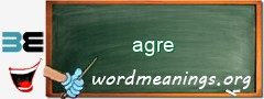 WordMeaning blackboard for agre